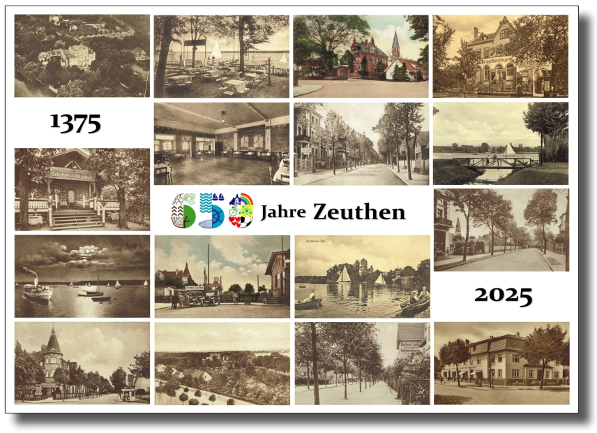 Ansichtskarte '650 Jahre Zeuthen' mit Ansichten von Miersdorf Motiv 1 Image